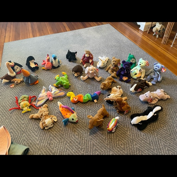 Lot of VINTAGE ty beanie babiea